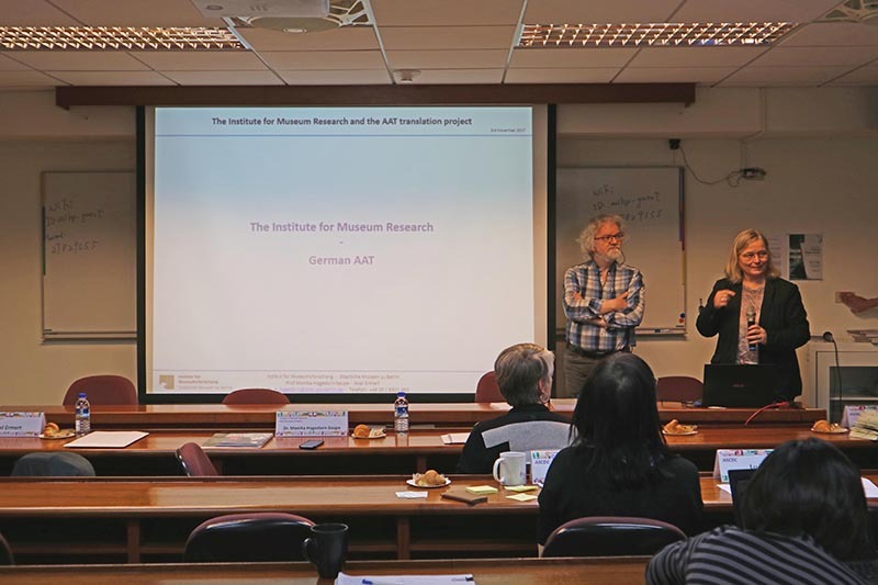 Prof Monika Hagedorn-Saupe and Axel Ermert on the German <em>AAT</em> and its entry into <em>Europeana</em>.